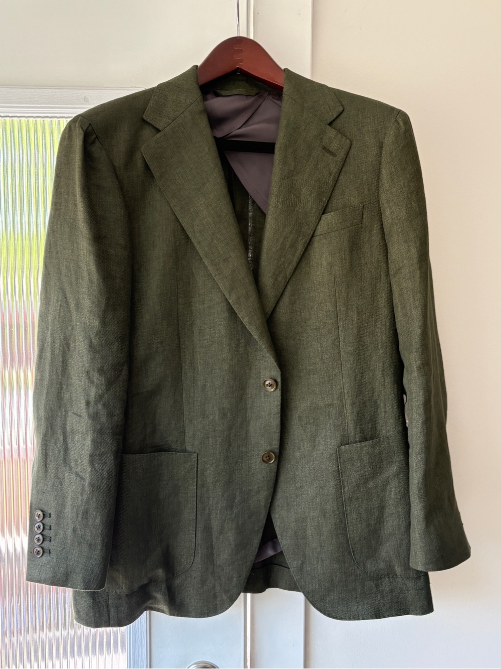 Olive Green Linen Blazer from Arthur & Lucca